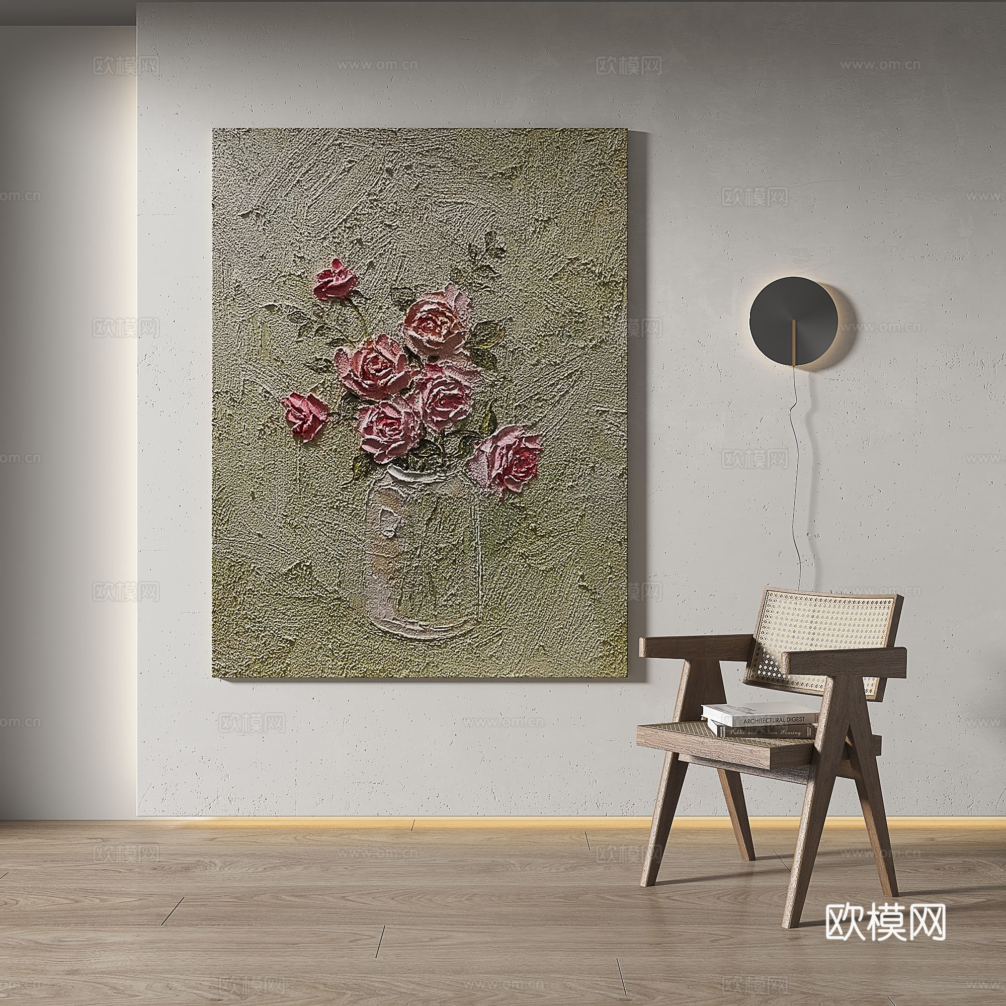 现代，中古，复古，轻奢，侘寂，立体，肌理，简约，抽象，装饰画3d模型