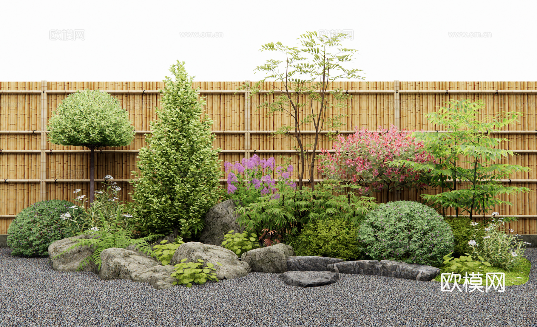现代灌木 植物组合 花境组团 植物造景 植物堆 灌木球3d模型