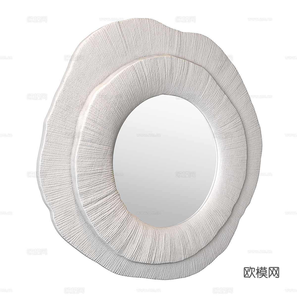 现代侘寂装饰镜子3d模型
