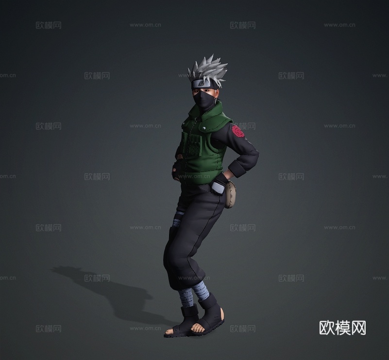火影忍者 卡卡西 跳《极乐净土》写实 搞笑 帅哥男神蔡徐坤3d模型