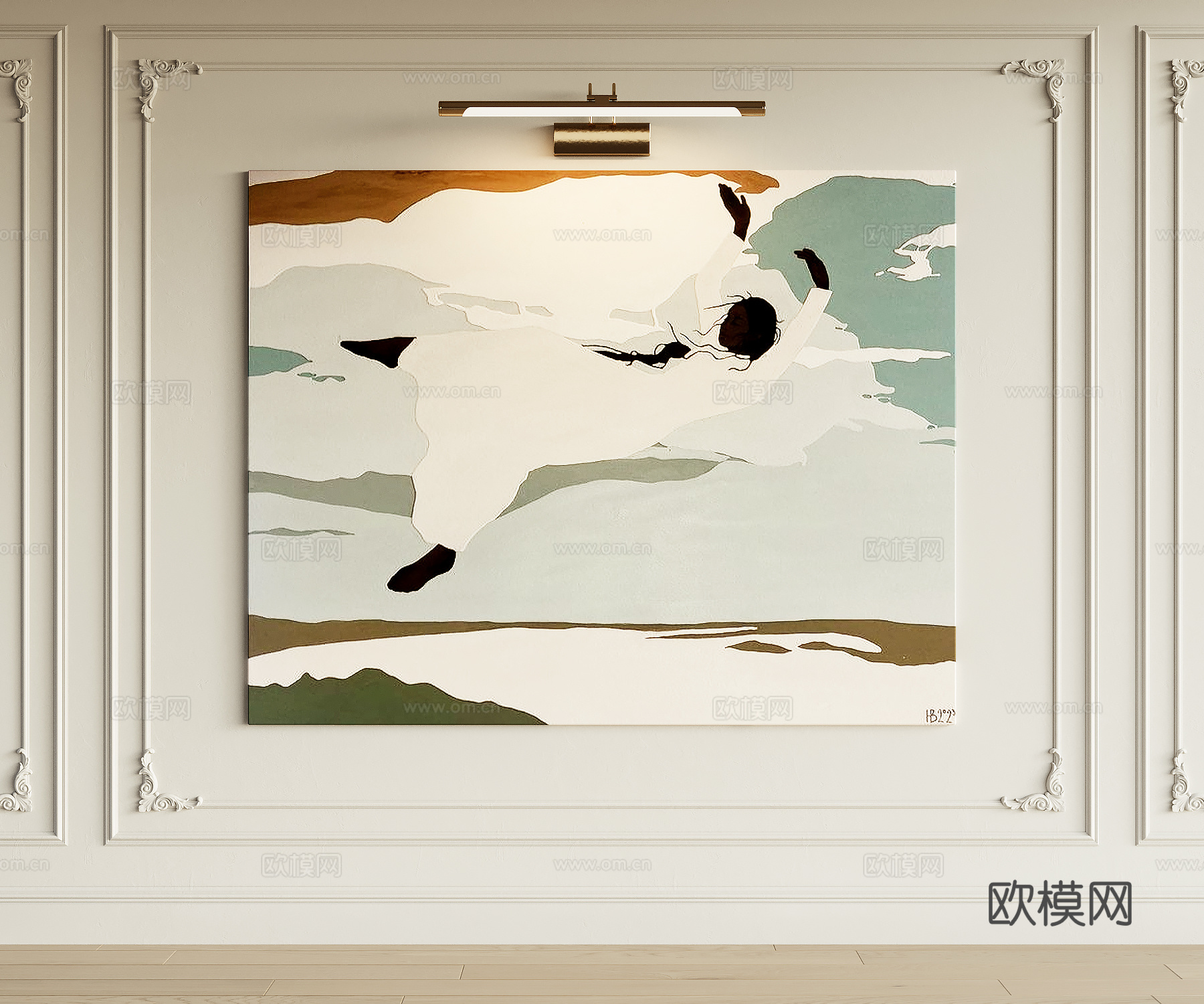 法式中古风装饰画免费su模型