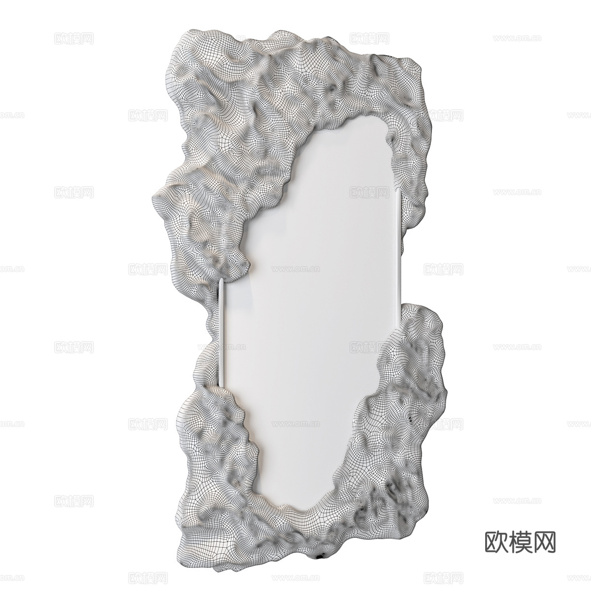 现代侘寂装饰镜子3d模型