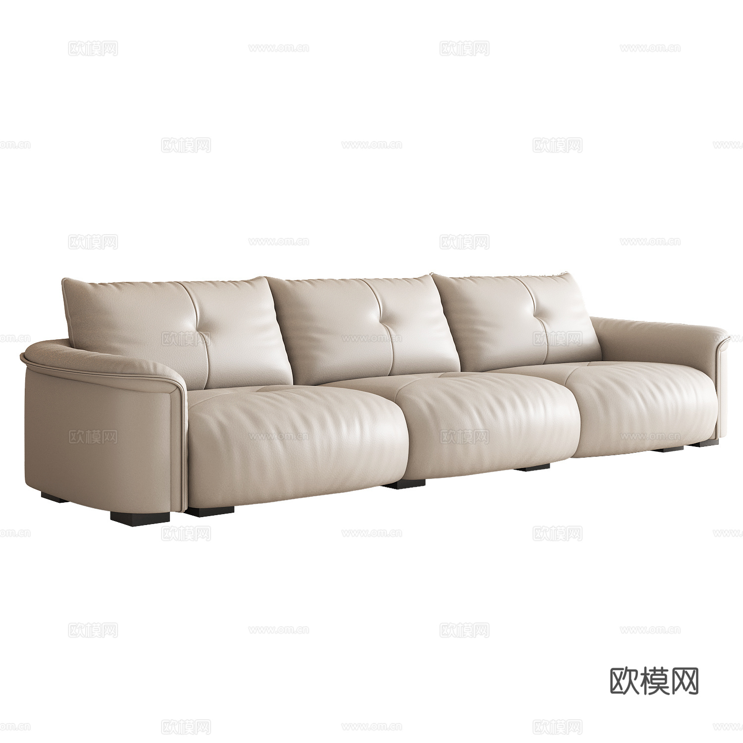 现代三人沙发3d模型