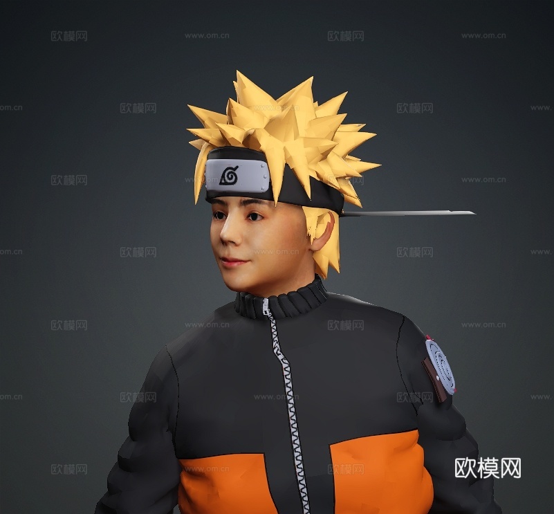 火影忍者鸣人跳极乐净土 丁真 搞笑 写实 动漫3d模型