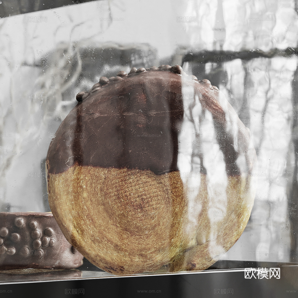 现代面包店展示架3d模型