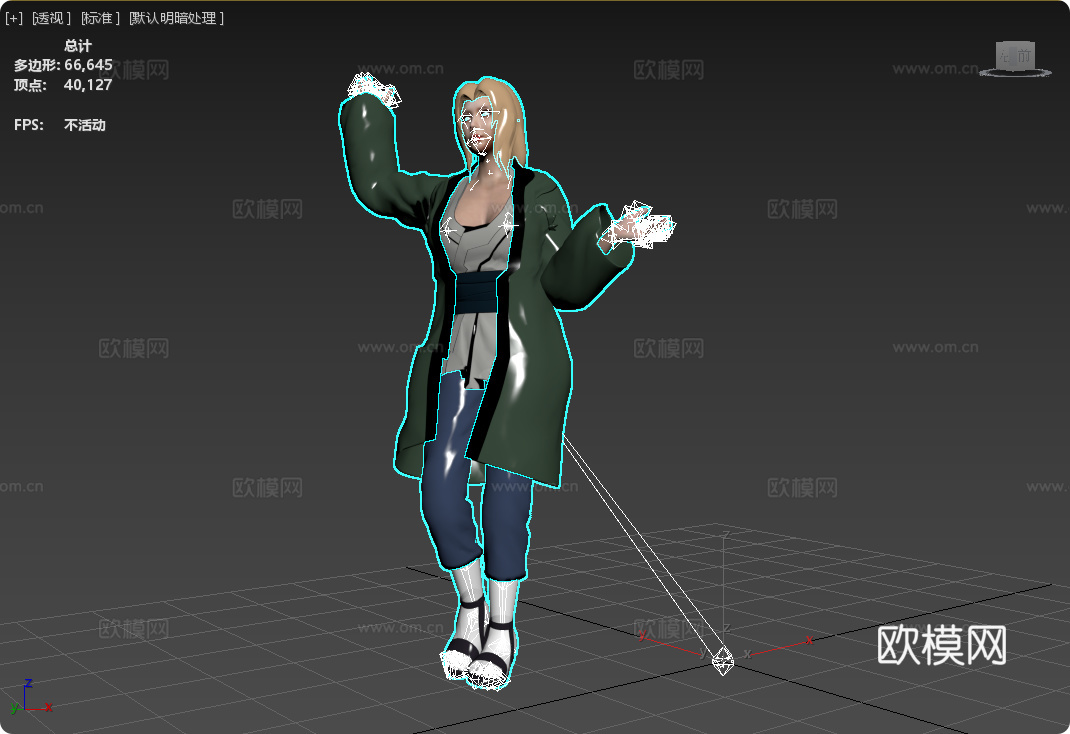 火影忍者纲手跳《极乐净土》美女 性感 日本 韩国 女团 舞蹈3d模型