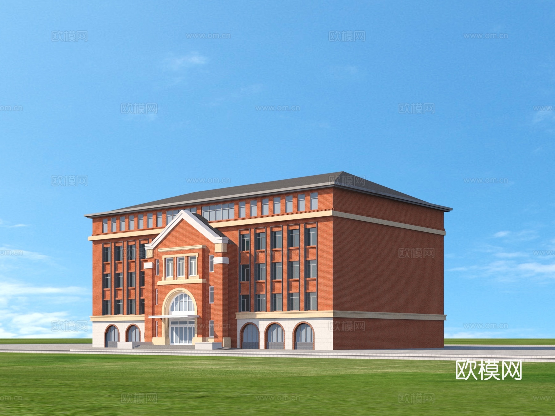 建筑 学校 宿舍 教学楼su模型