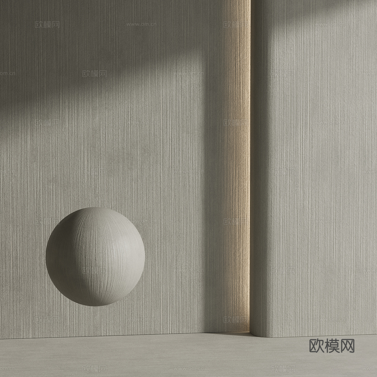 现代意式墙布 墙纸3d模型