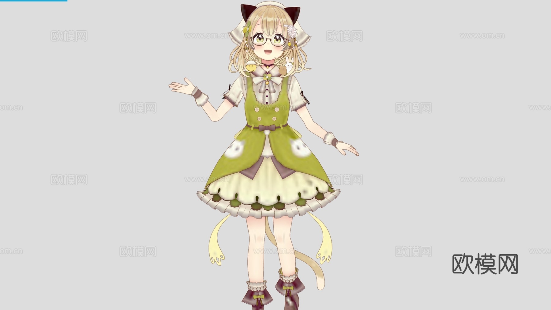 虚拟人物 二次元美少女 动漫少女 可爱美少女 美女3d模型