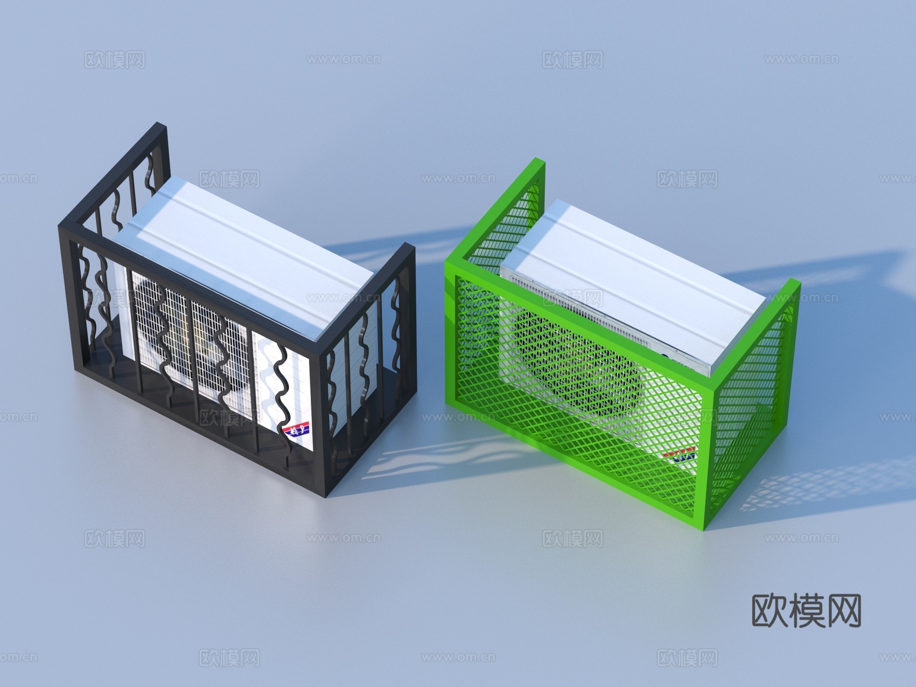 空调架 空调外机 格栅装饰3d模型