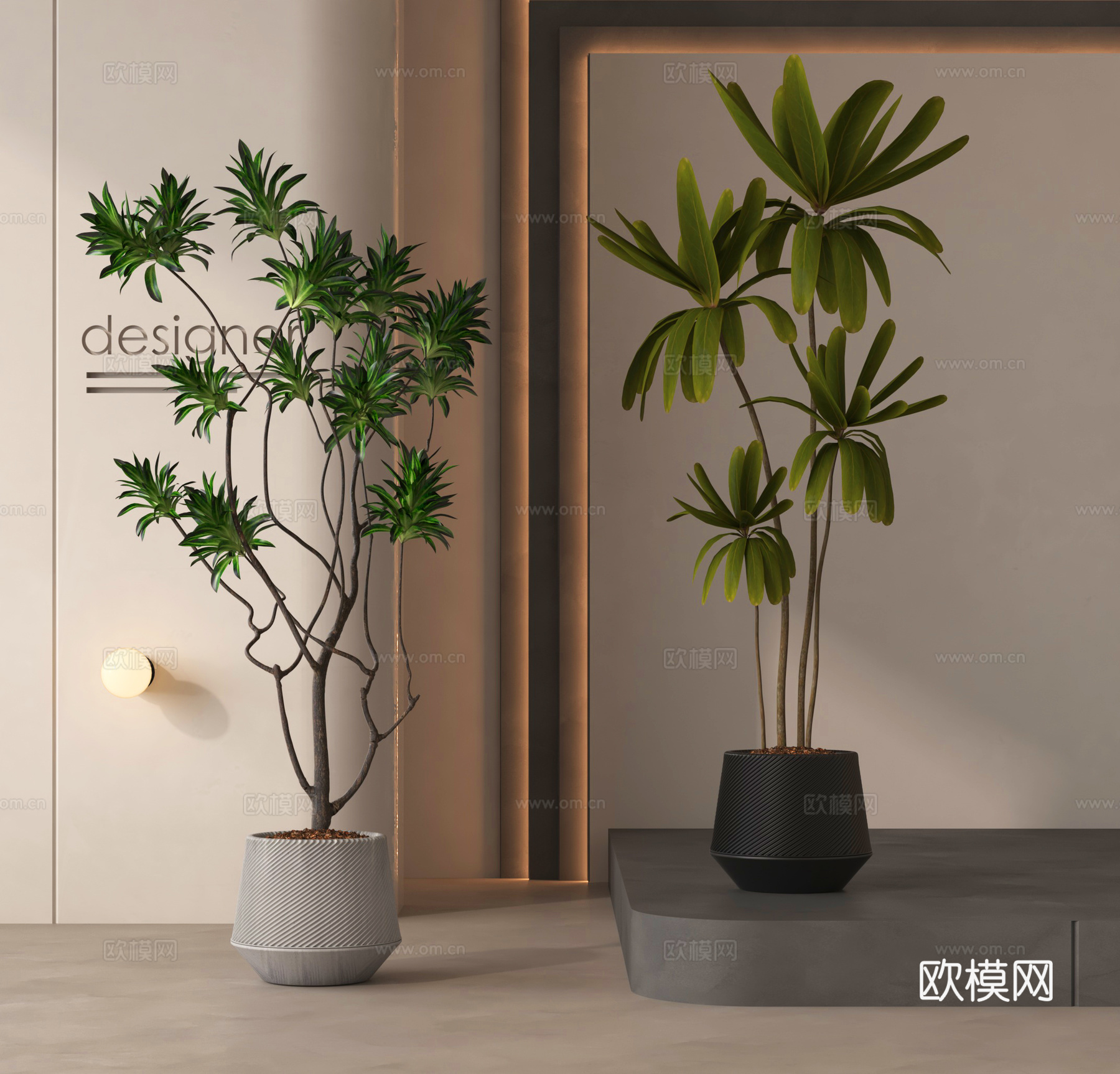 盆栽 盆景 绿植 植物su模型