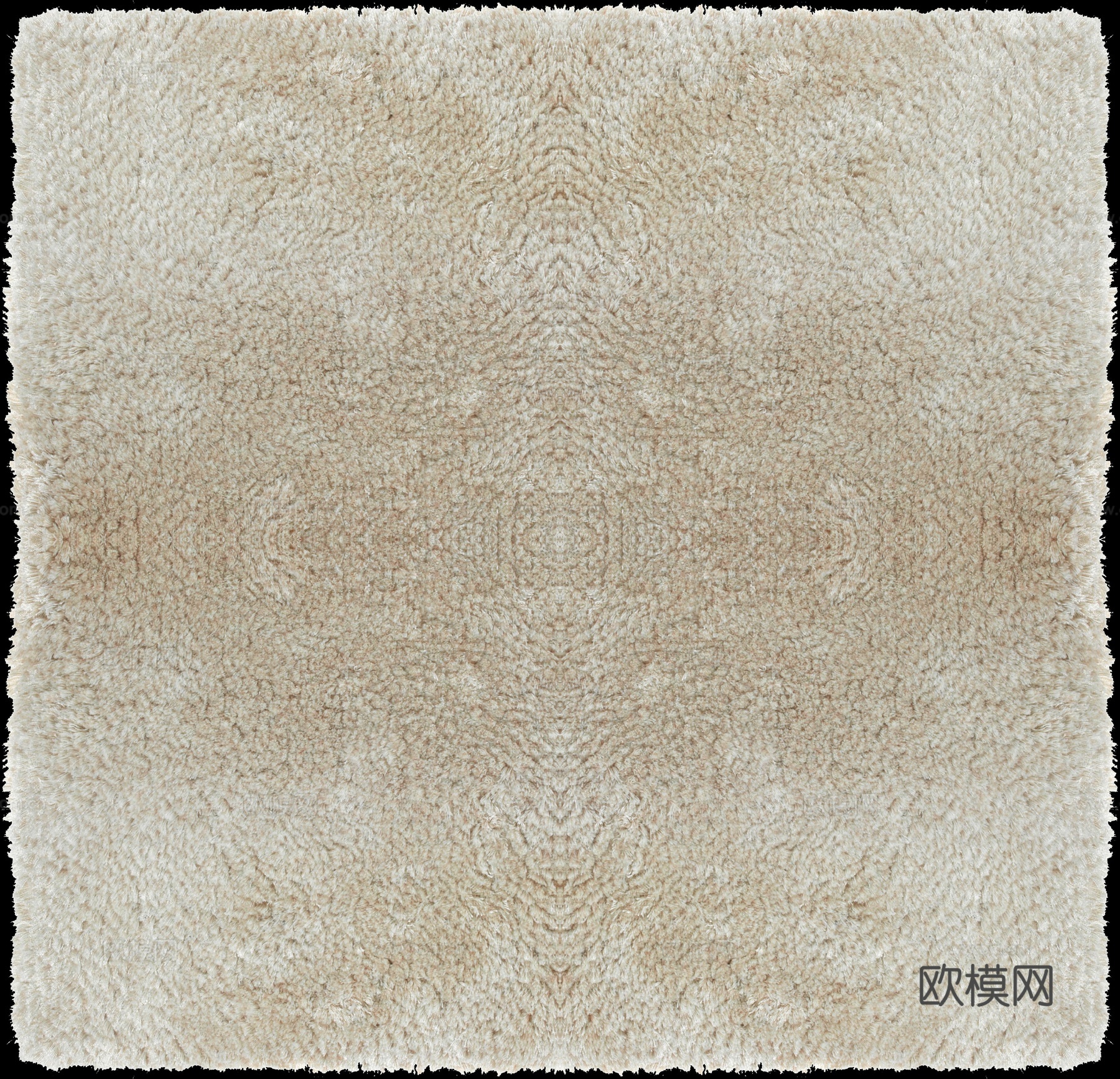 淡黄色毛绒地毯