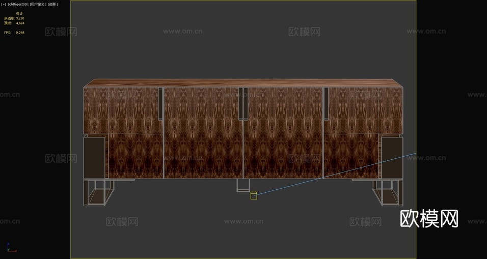 新古典電視柜現(xiàn)代玄關(guān)柜邊柜餐邊柜3d模型下載(渲染圖2)