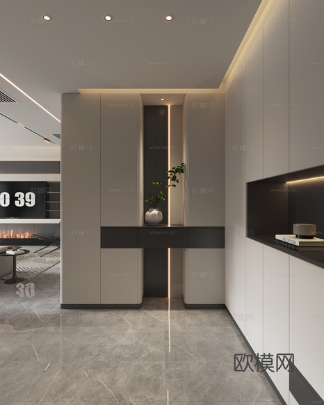 現(xiàn)代意式客餐廳3d模型下載(渲染圖7)