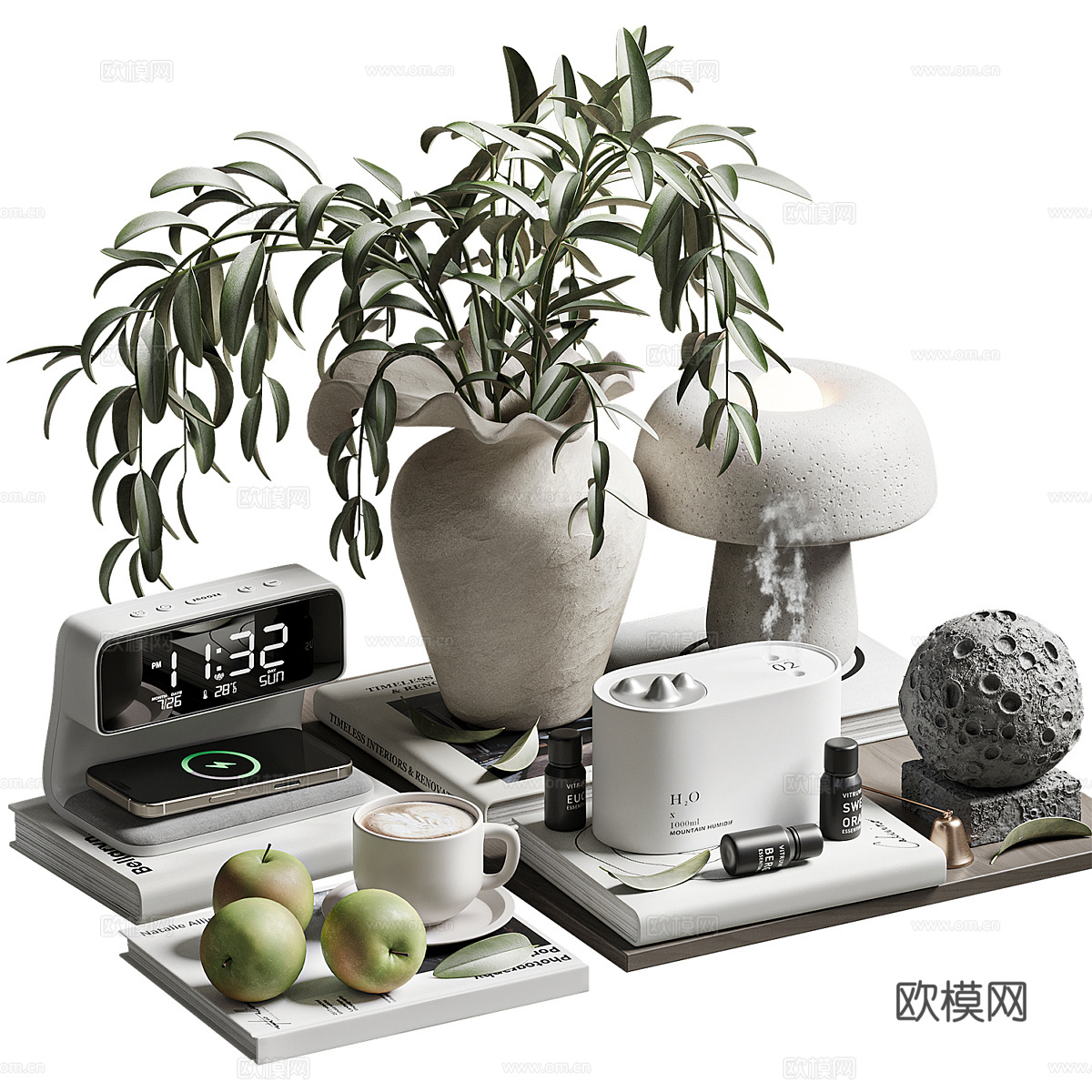新中式饰品摆件组合3d模型