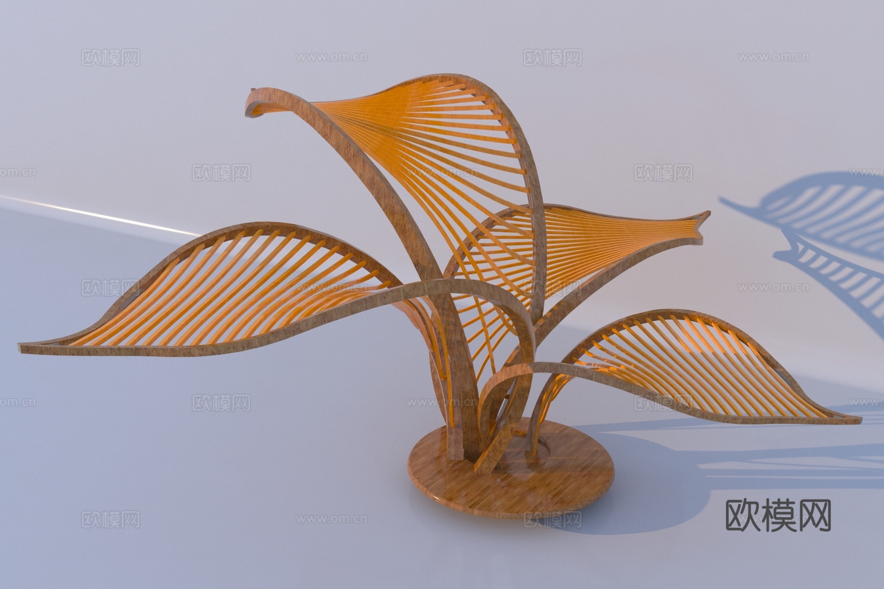 现代景观廊架3d模型
