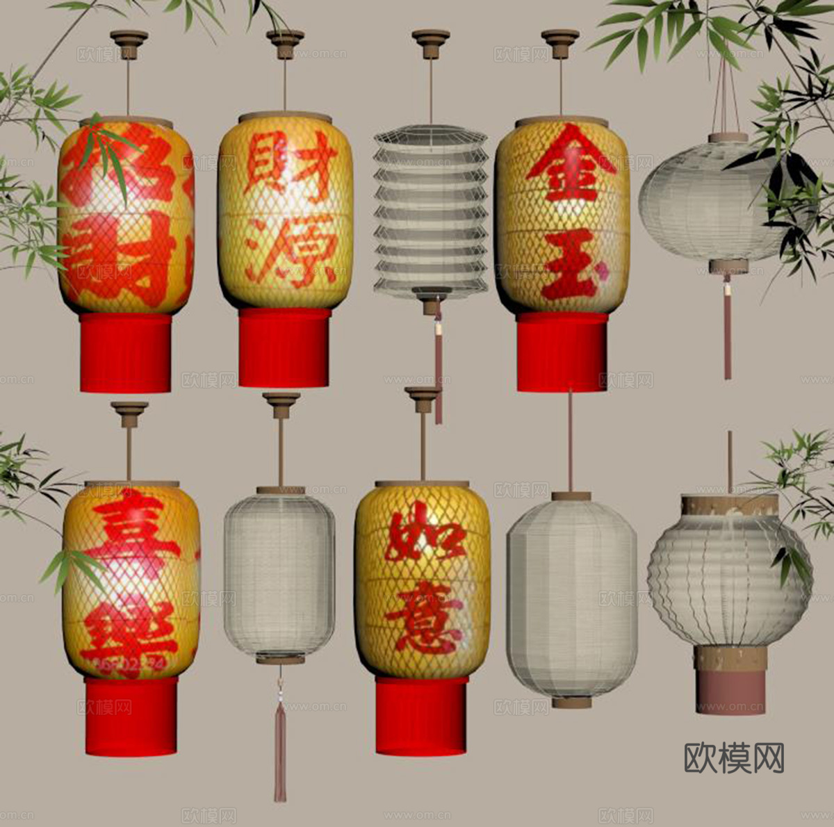灯笼su模型