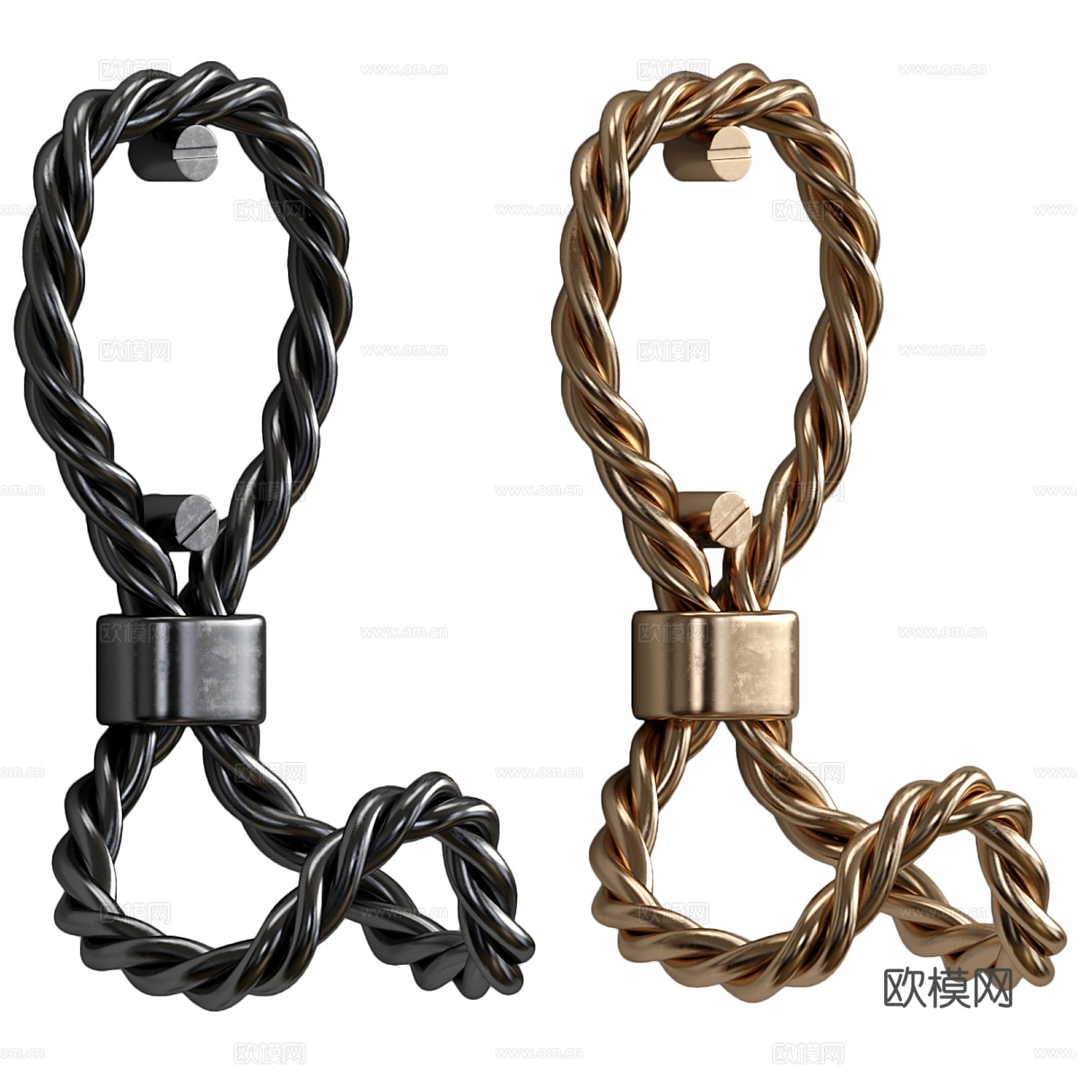 现代意式衣帽钩 挂钩3d模型