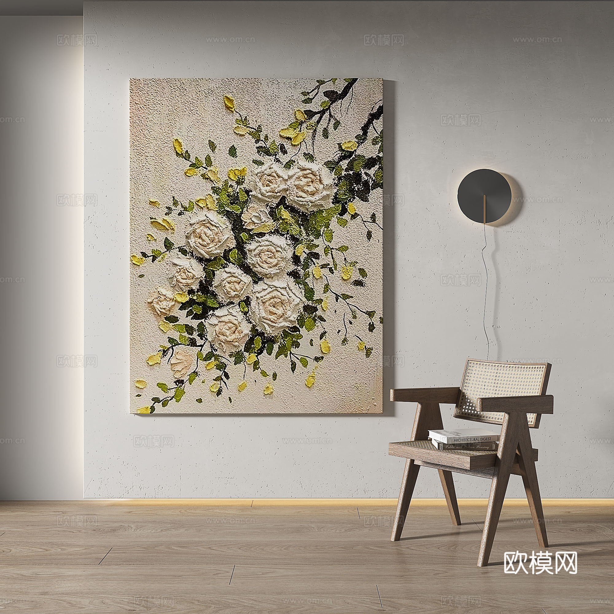 现代，中古，复古，轻奢，侘寂，立体，肌理，简约，抽象，装饰画3d模型