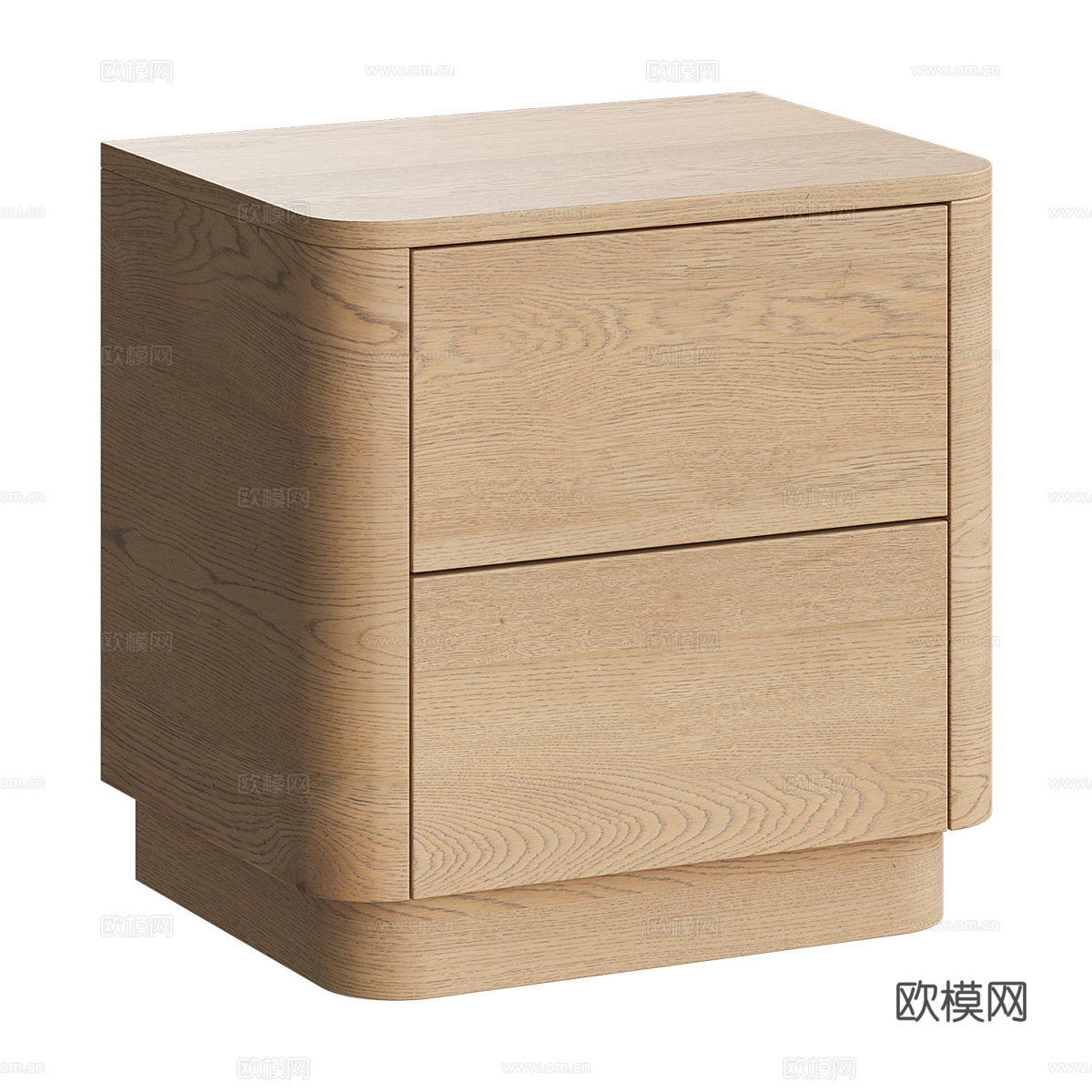 现代意式实木床头柜3d模型