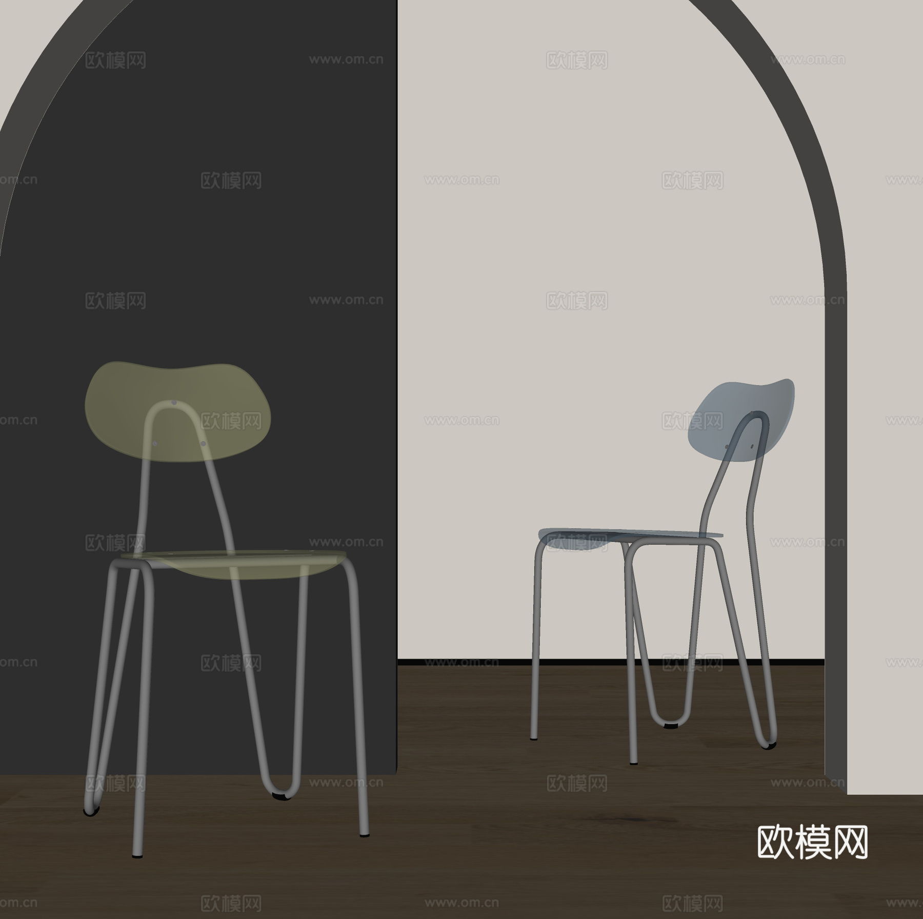 现代单椅su模型