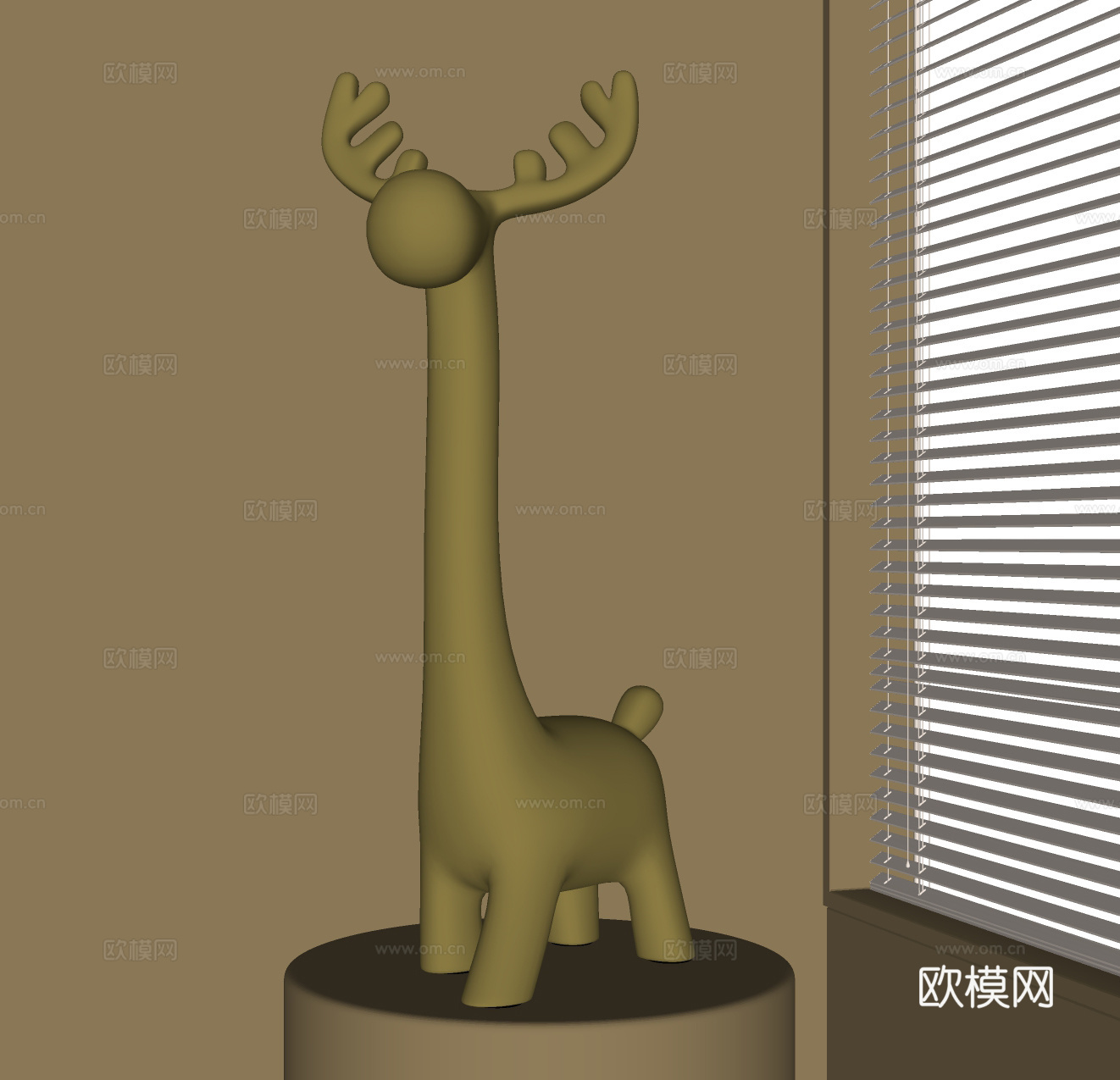 现代雕塑摆件su模型