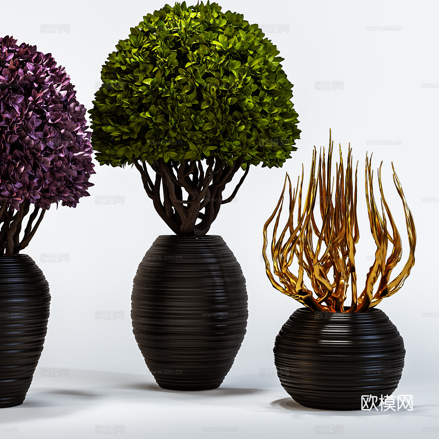 现代植物花草  绿植盆栽    室内绿植3d模型