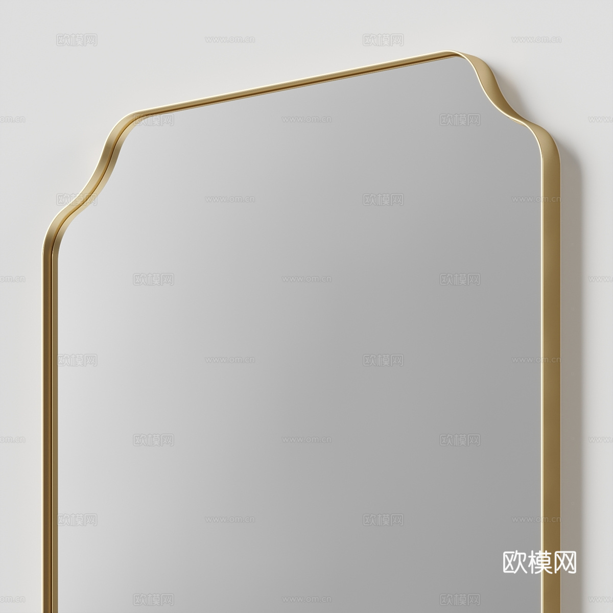 新中式轻奢装饰镜子3d模型