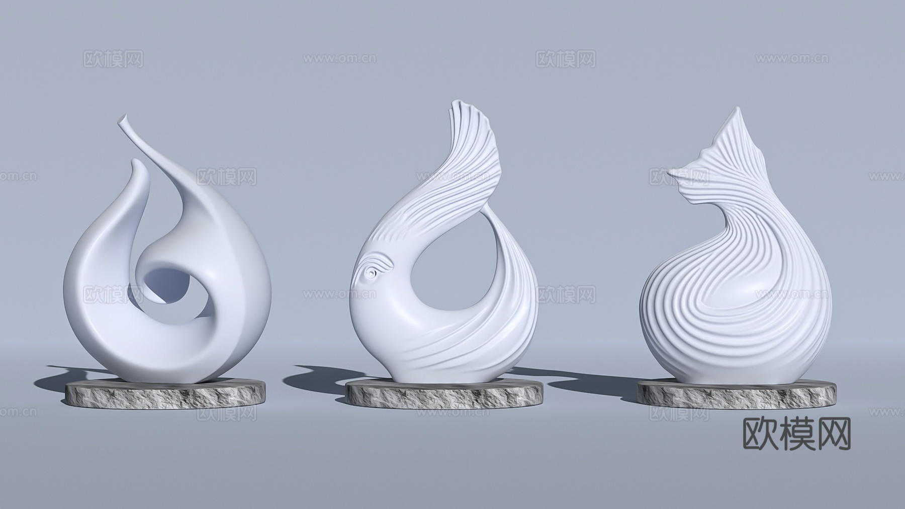 贝壳雕塑手办艺术装置摆件盲盒3d模型