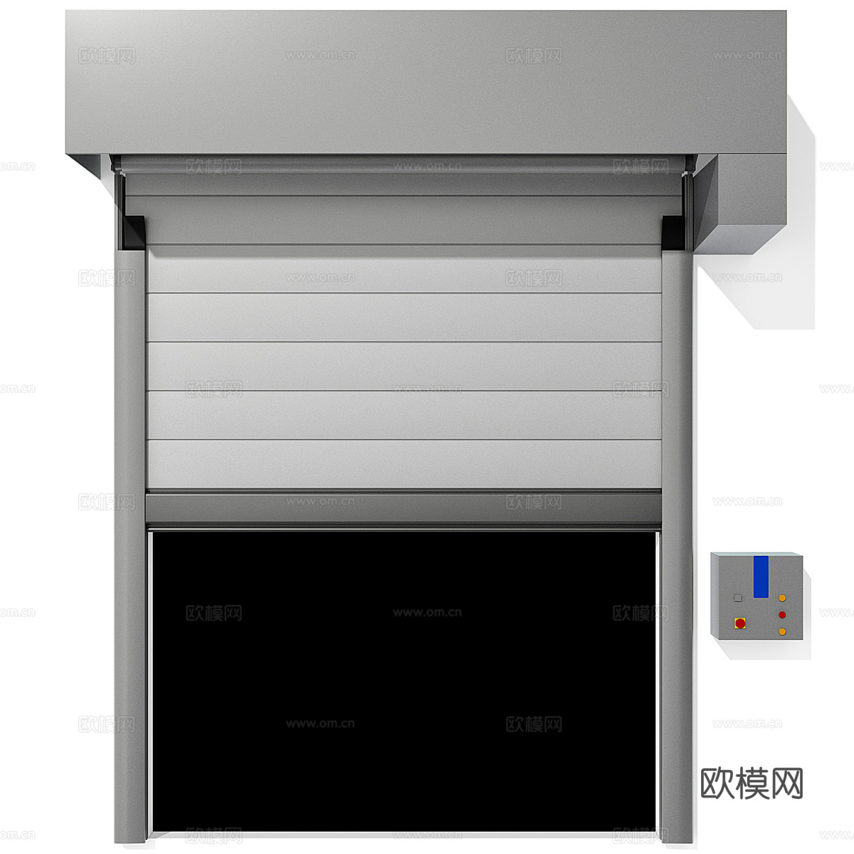 现代意式车库门3d模型