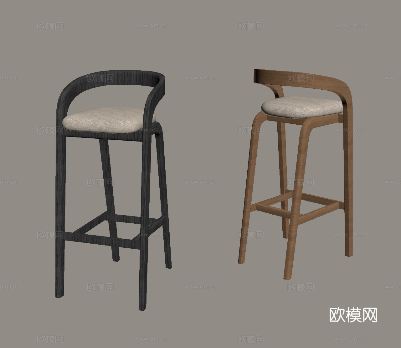 吧凳 法式中古风吧凳su模型