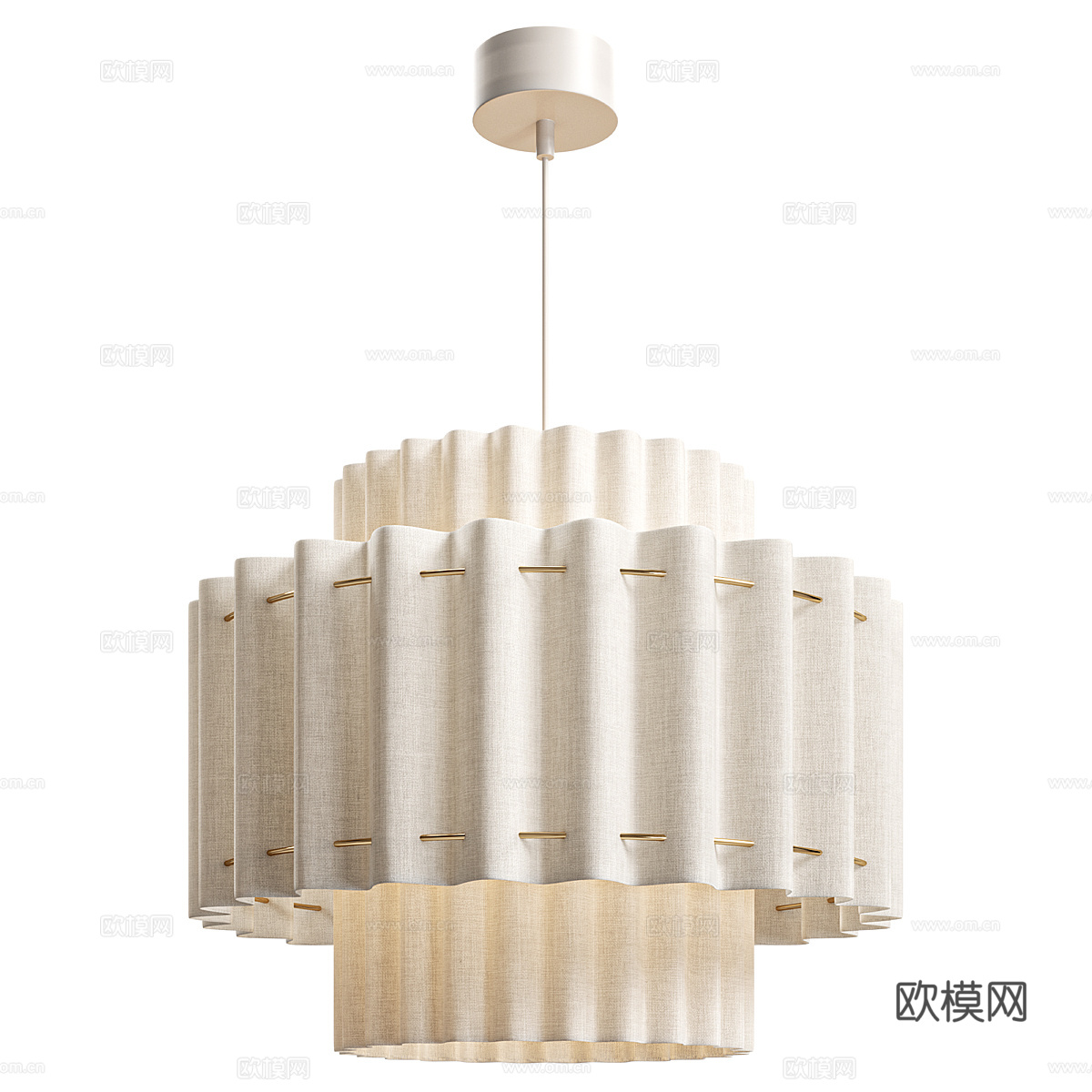 新中式轻奢装饰吊灯3d模型