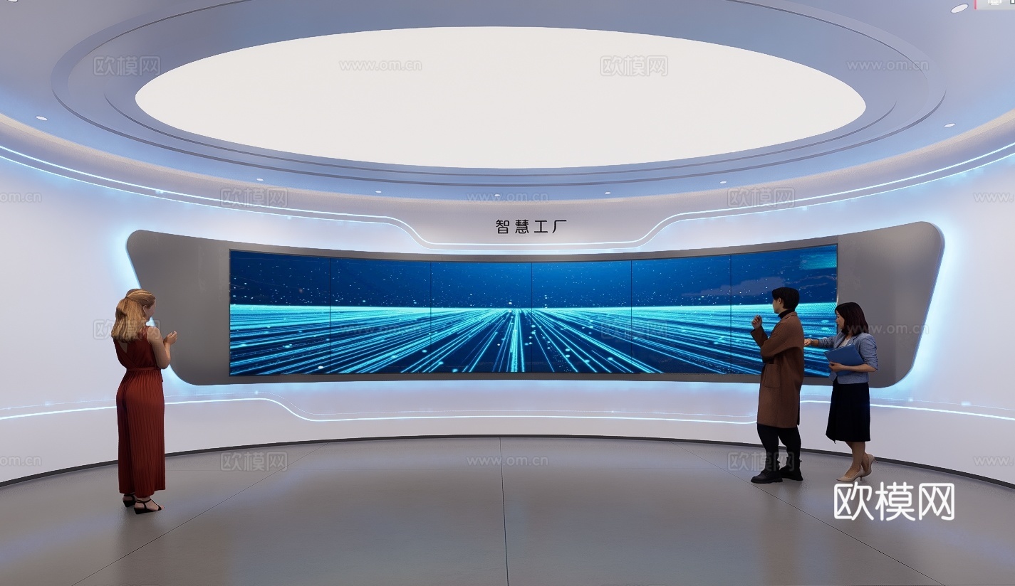 科技展厅  现代展览馆   宣传馆  超现代  异形su模型