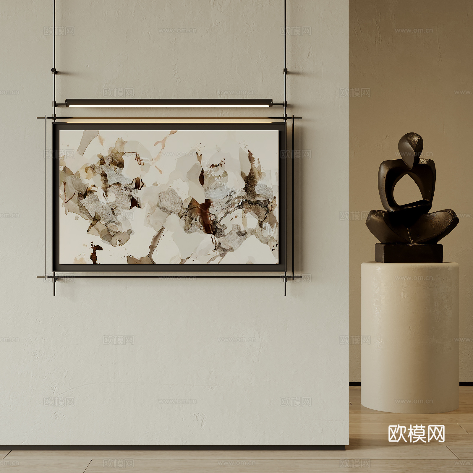中古风装饰画su模型