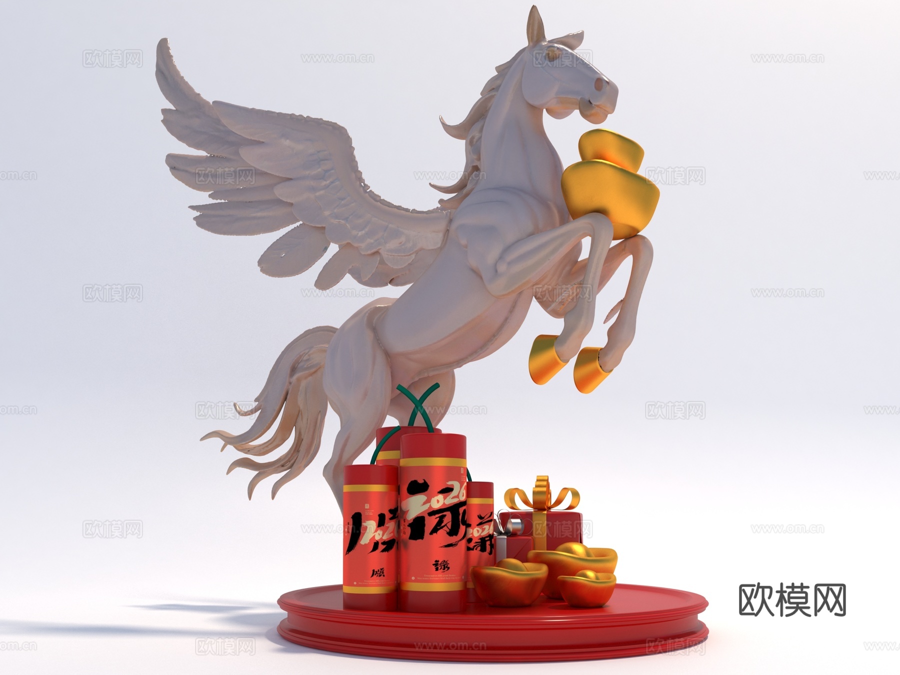 现代风格马年景观3d模型