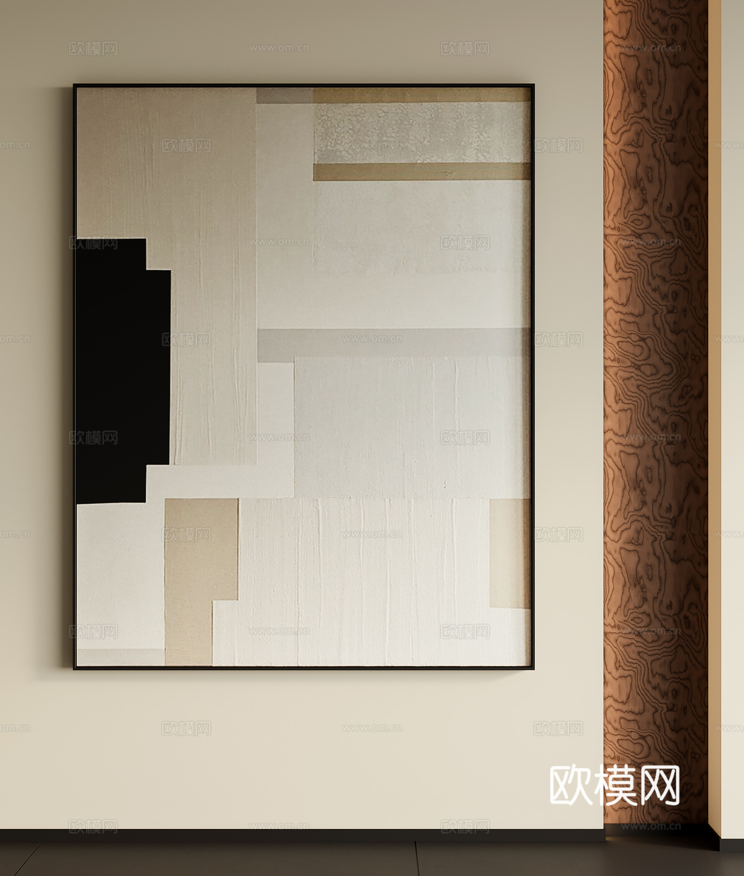侘寂风装饰画3d模型