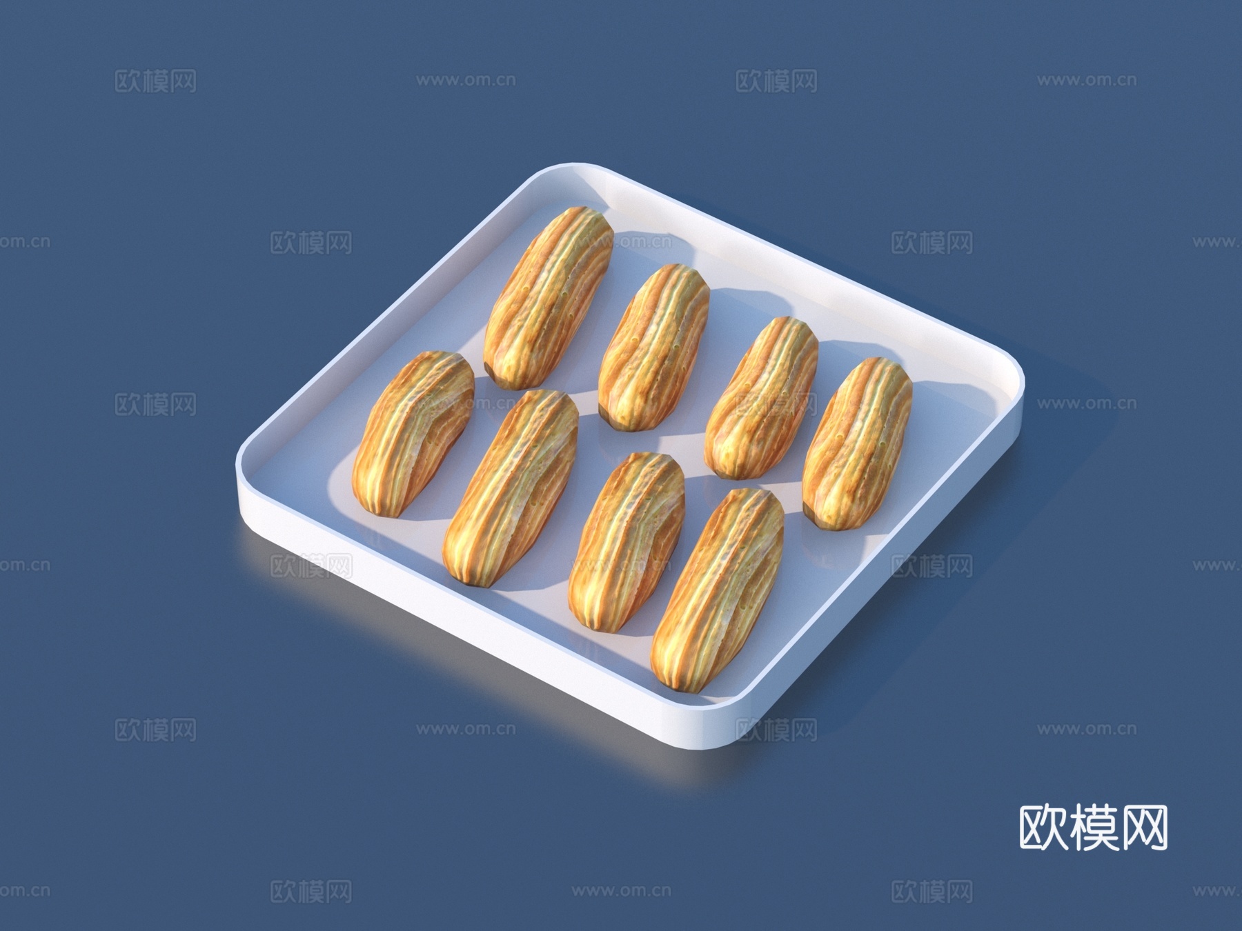 大饼 面包 饼干 食物3d模型