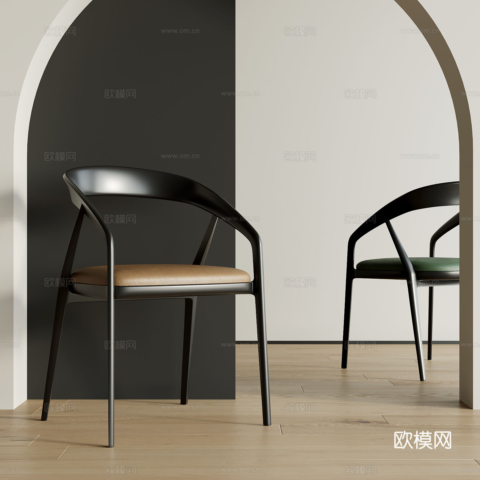 现代餐椅3d模型