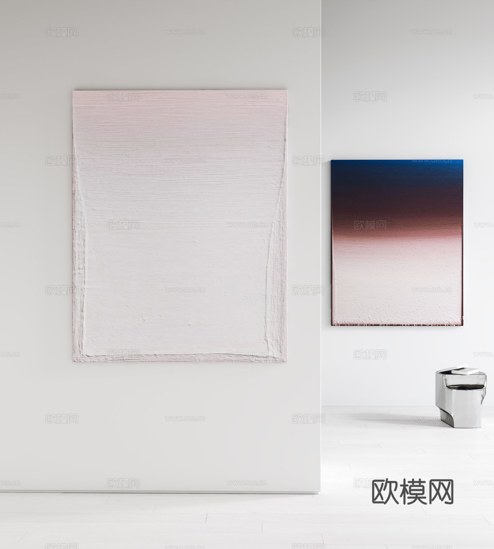 现代挂画 装饰画 客厅挂画 玄关挂画 角几3d模型