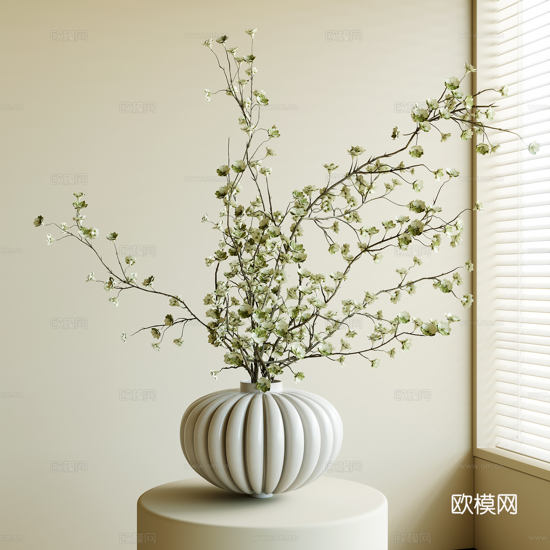 现代花瓶花艺3d模型