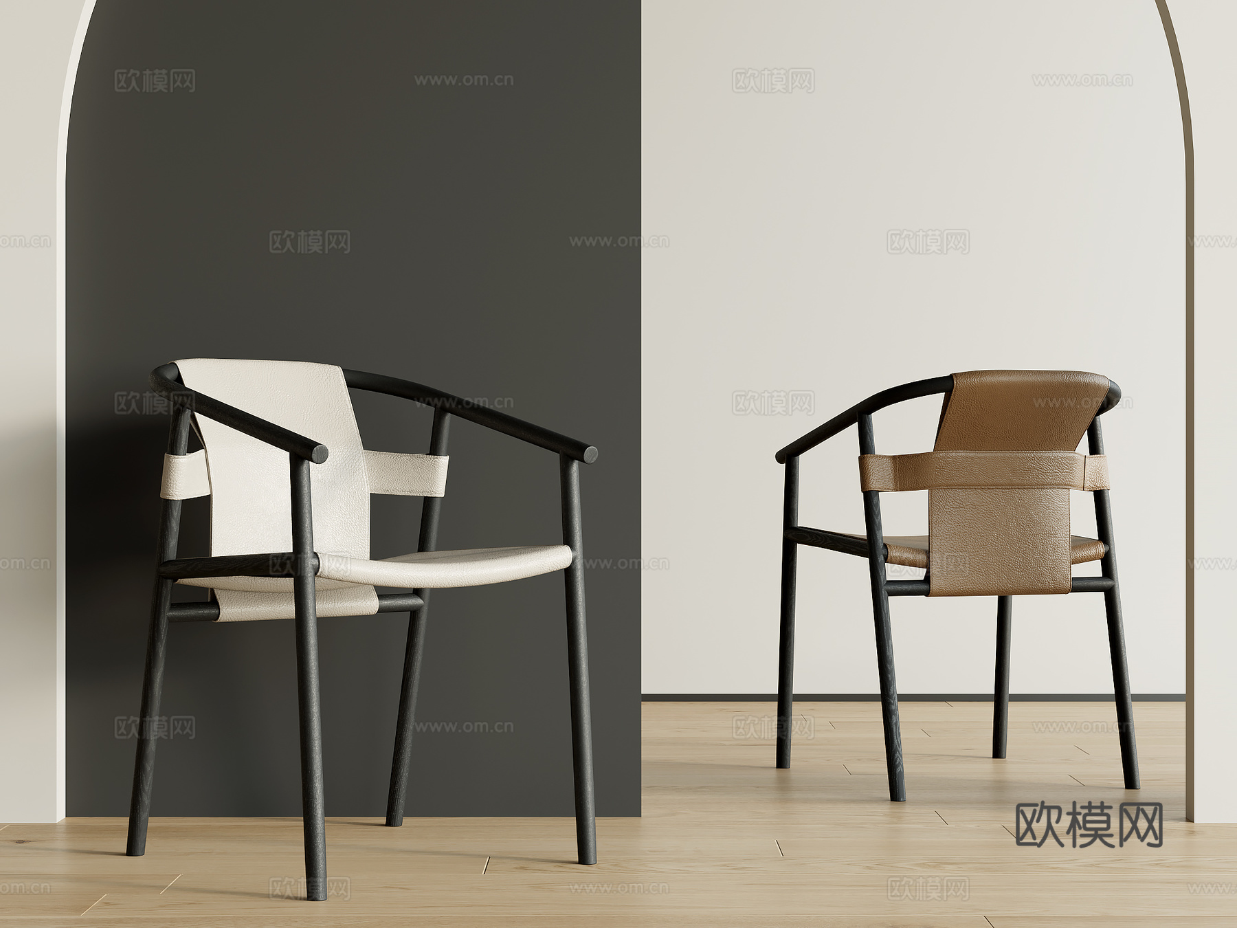现代餐椅su模型下载（渲染图1）
