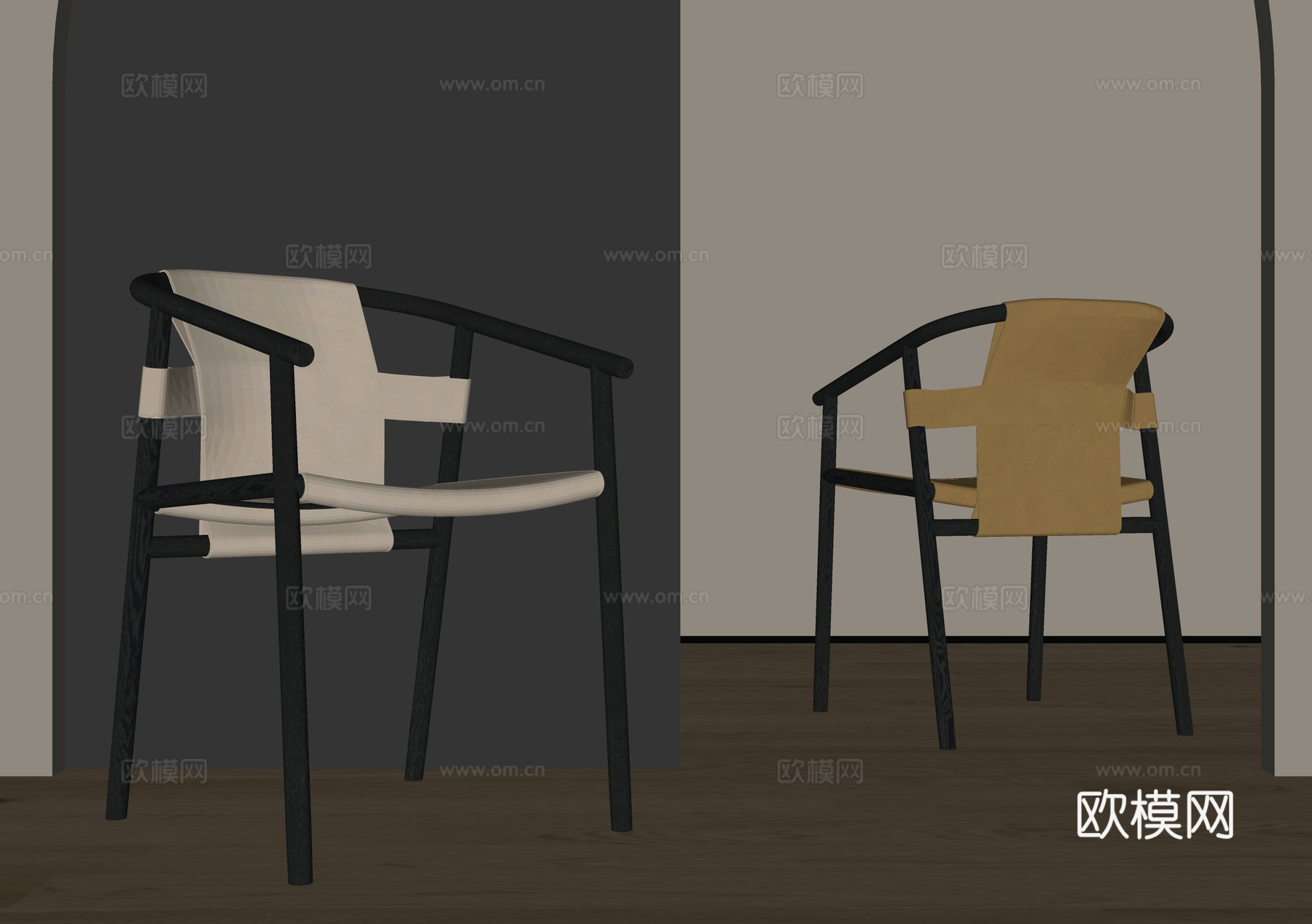 现代餐椅su模型下载（渲染图2）
