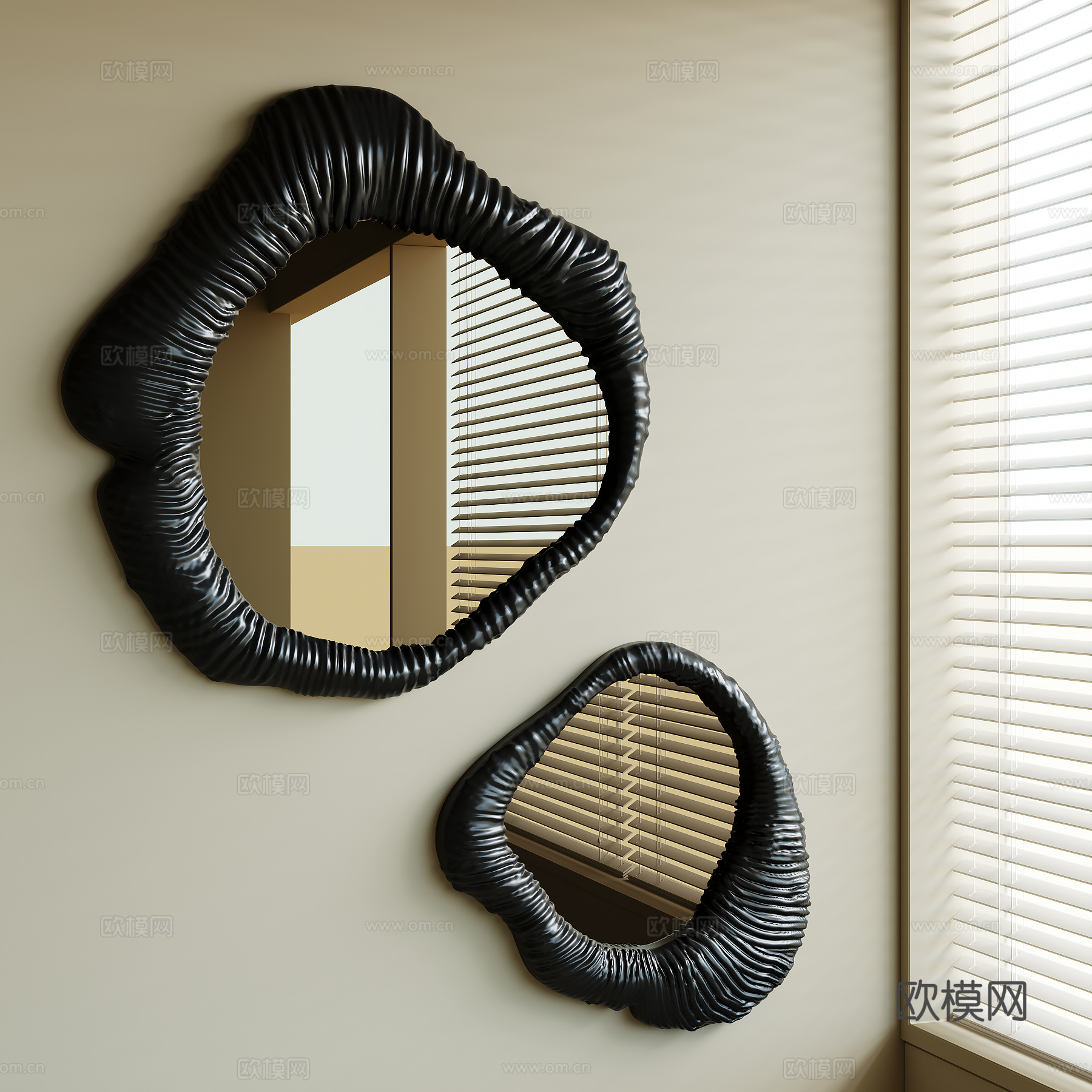 现代镜子3d模型