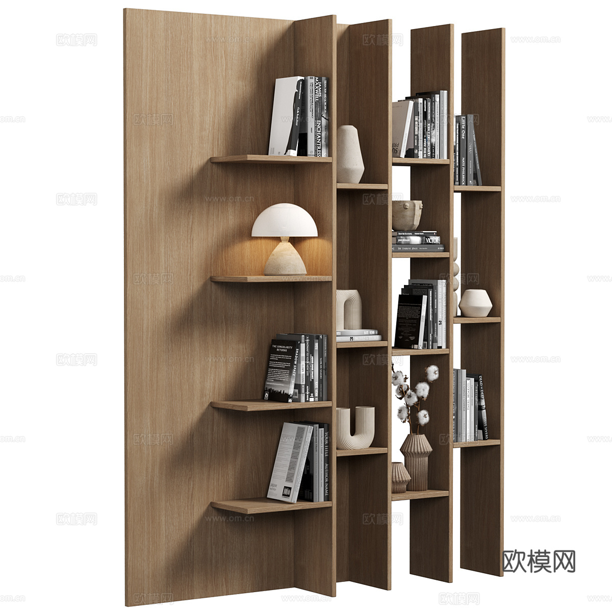 现代意式极简装饰架 书架3d模型