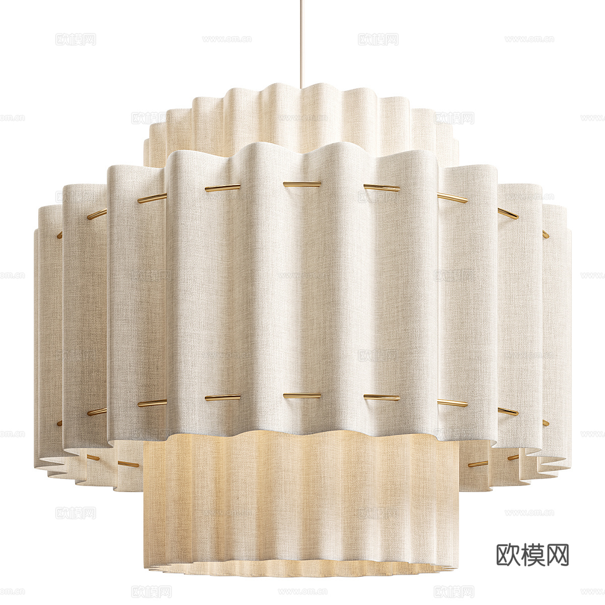 新中式轻奢装饰吊灯3d模型