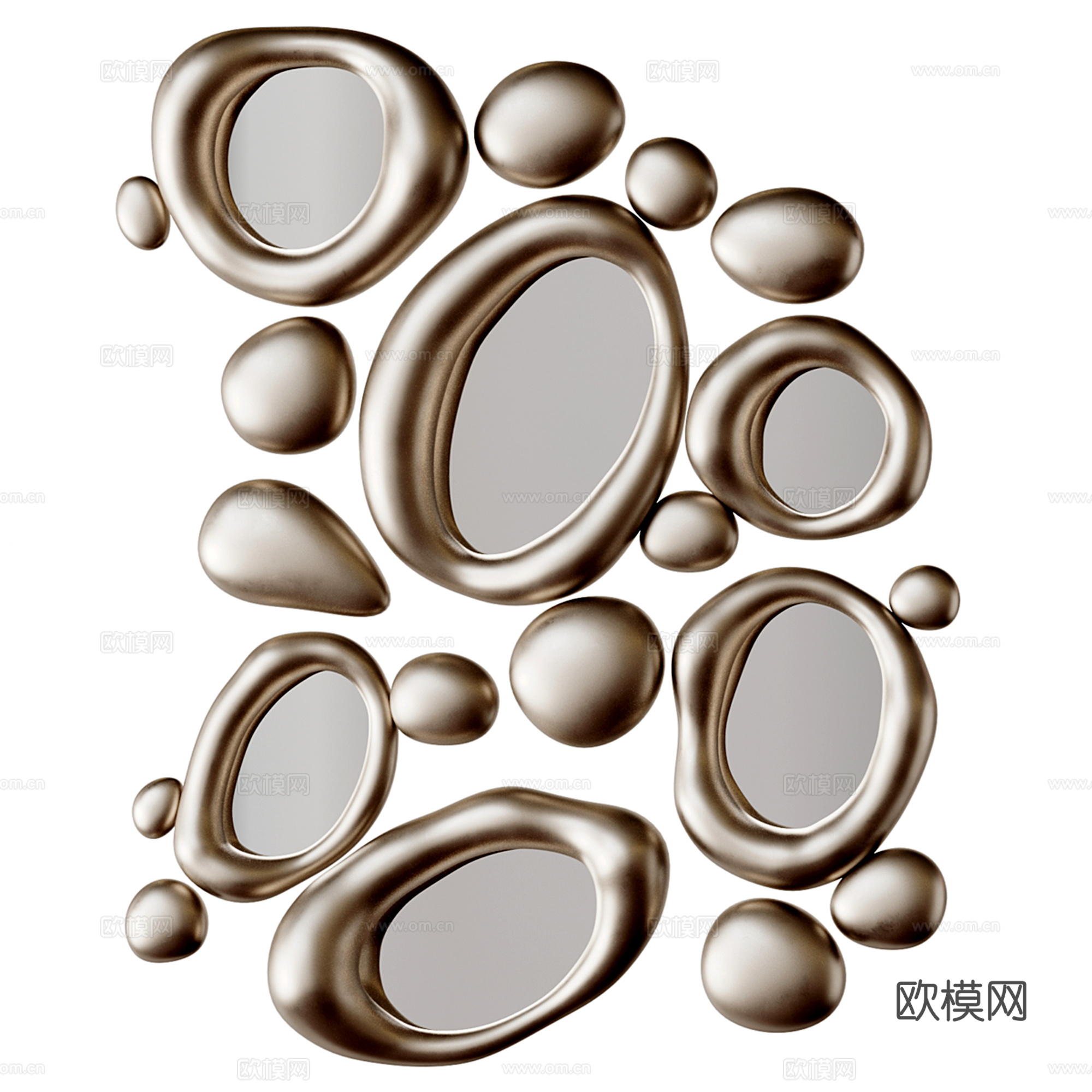 轻奢墙饰挂件su模型