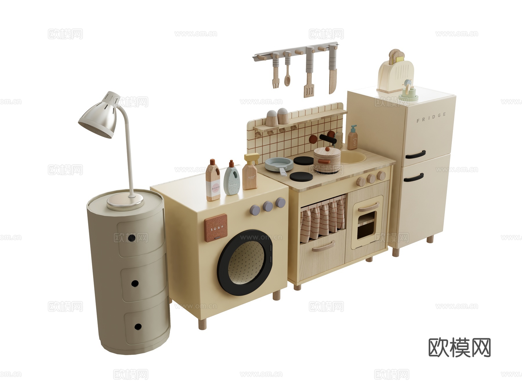 儿童玩具厨具  儿童灶台su模型