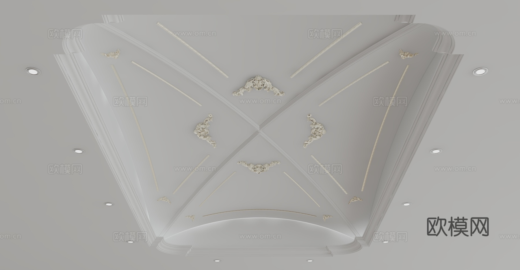 欧式天花吊顶3d模型
