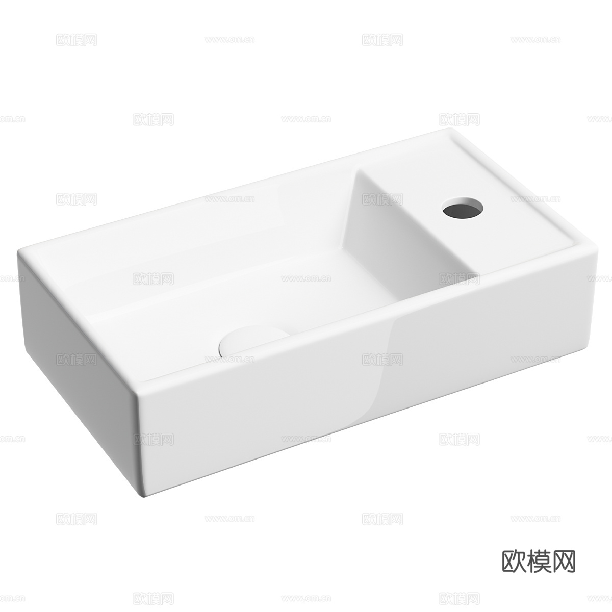 现代简约台盆 台盆 简约台盆 卫生间台盆 白色台盆3d模型