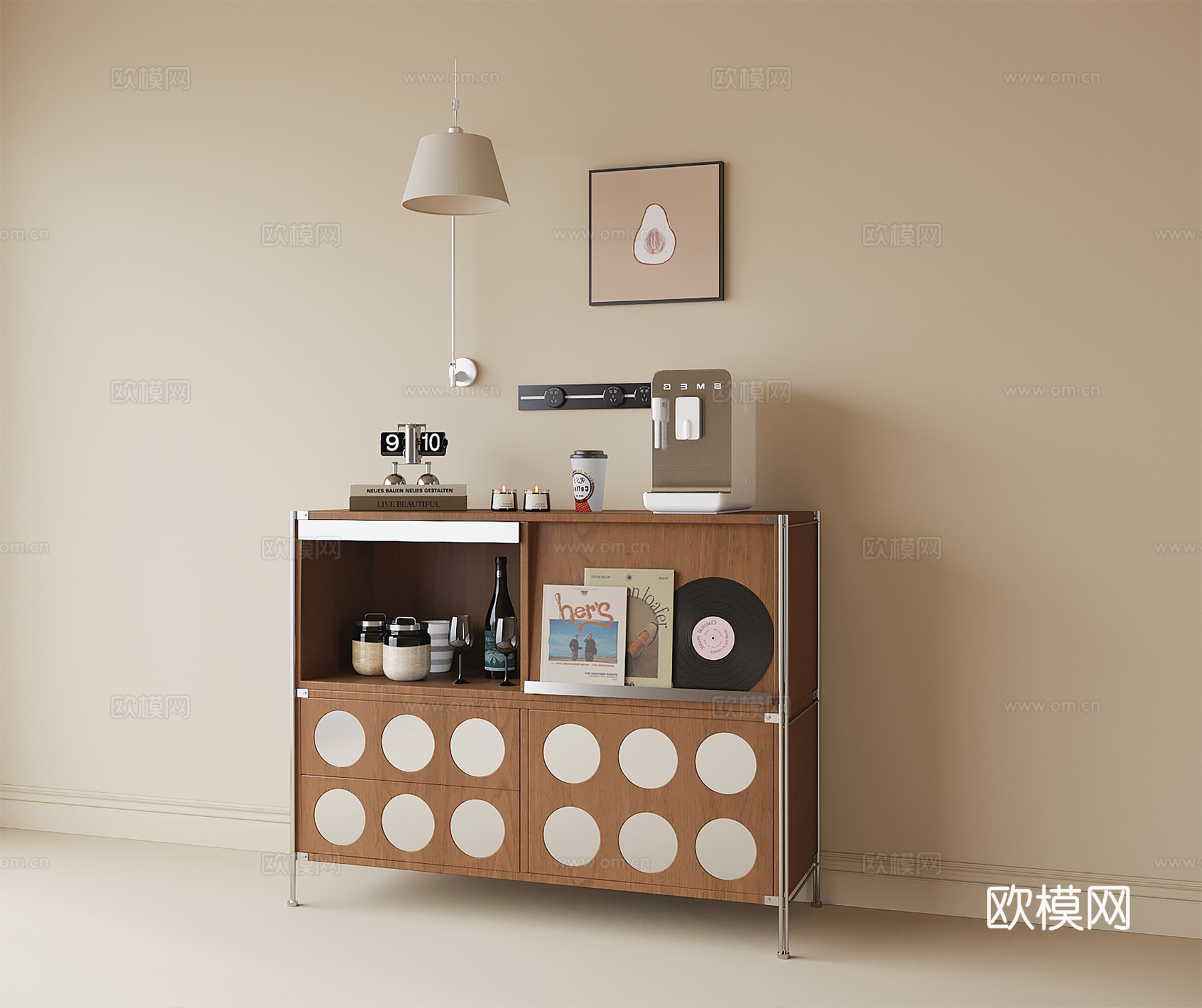 现代边柜 玄关柜 装饰柜 餐边柜su模型